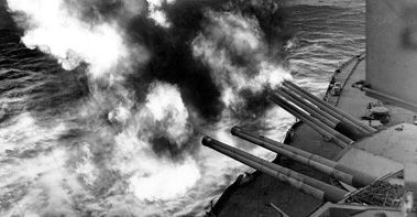 0530 Allied Naval Bombardment Begins