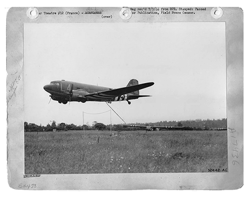 A C 47 Snatches A Waco CG 4A Glider