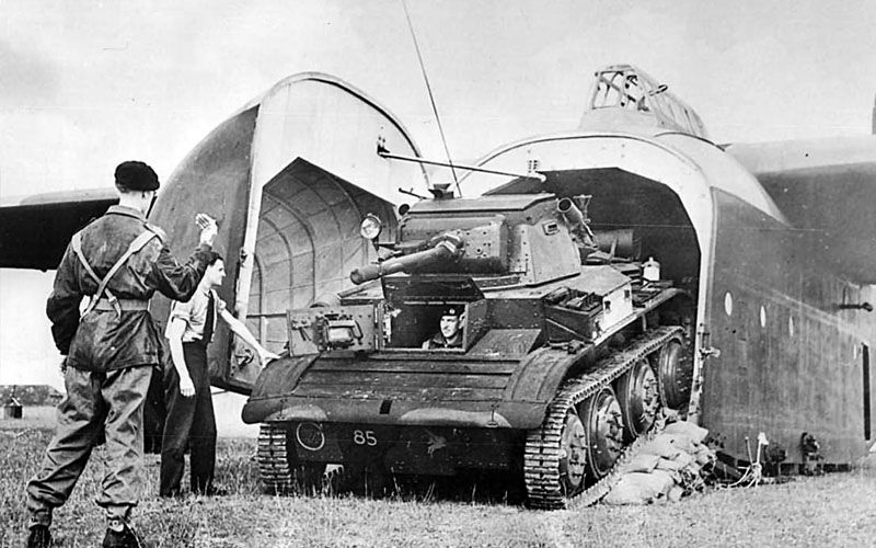 A Tetrarch Light Tank Being Unloaded From A Hamilcar Glider