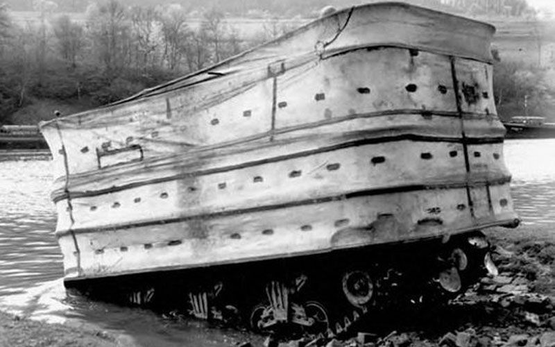 Amphibious Tank With Flotation Screen Raised