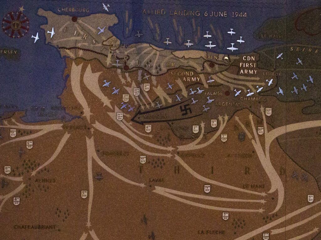 Battle Plans At Brittany American Cemetery At Saint James