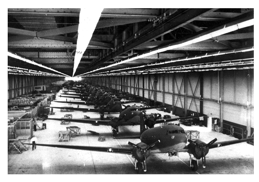C 47 Production Line At The Douglas Plant In Oklahoma City
