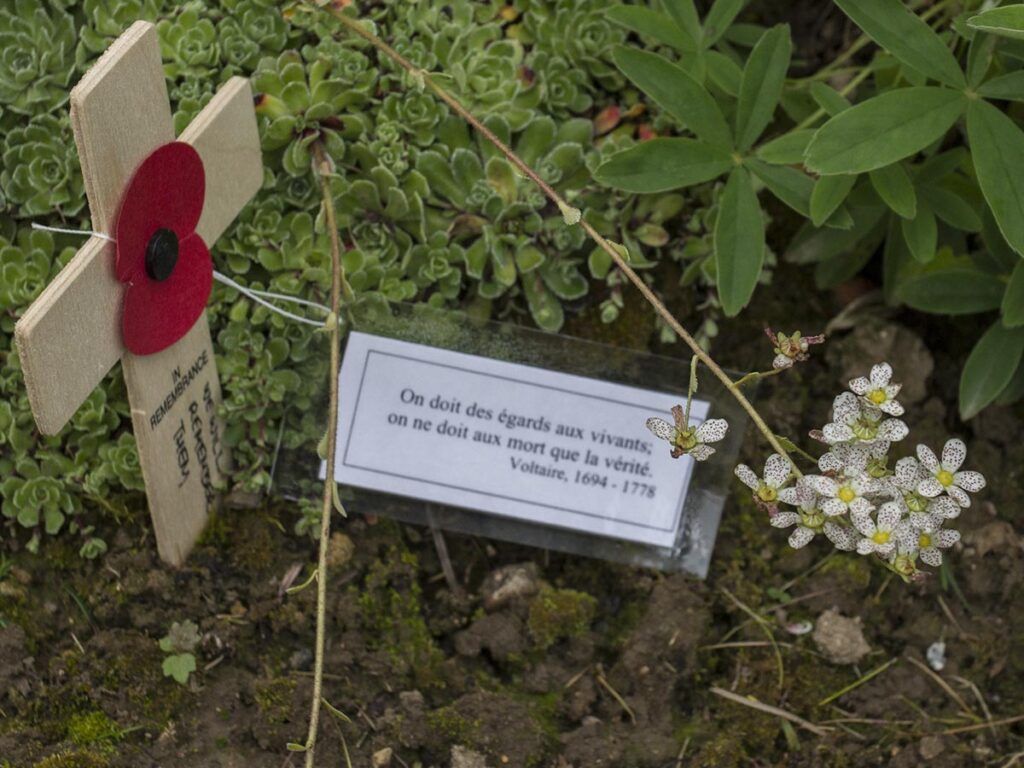 Cambes-en-Plaine War Cemetery Wooden Cross And Note
