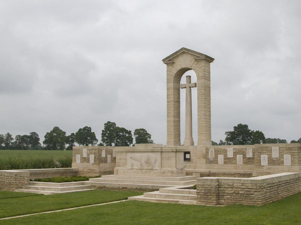 Cross Of Sacrifice At Fontenay-le-Pesnel War Cemetery