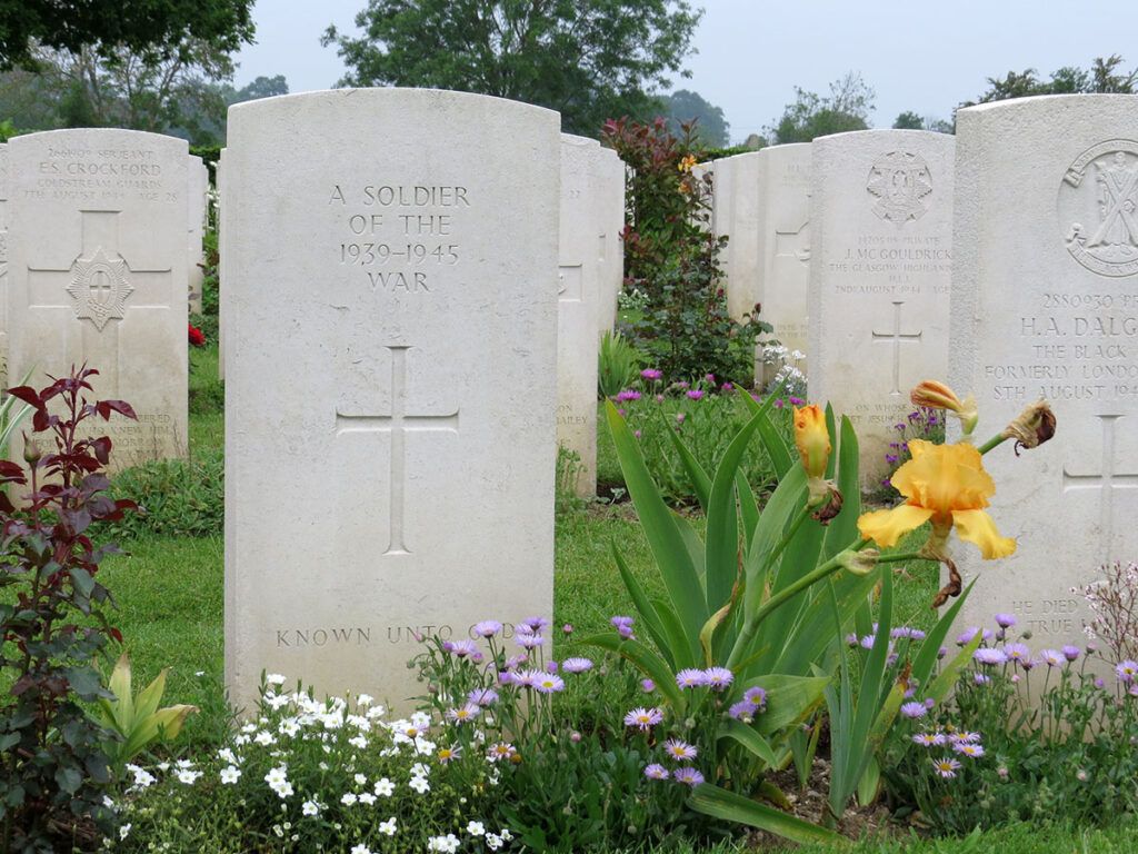 Headstone of Unidentified Soldier at Hottot-les-Bagues War Cemetery