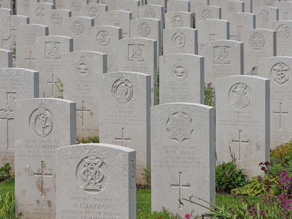 Headstones At Bayeux War Cemetery 2