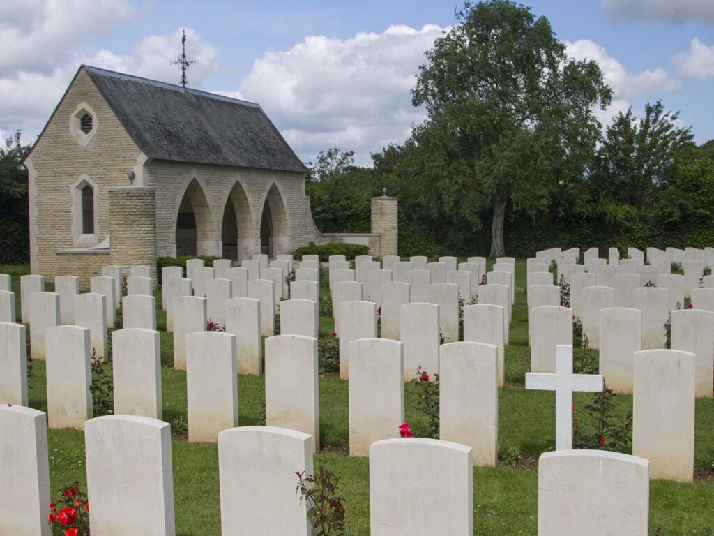 Headstones At Hermanville War Cemetery
