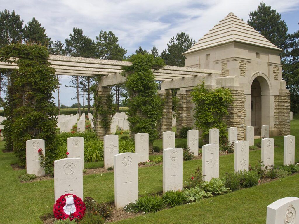 Headstones At Ryes War Cemetery