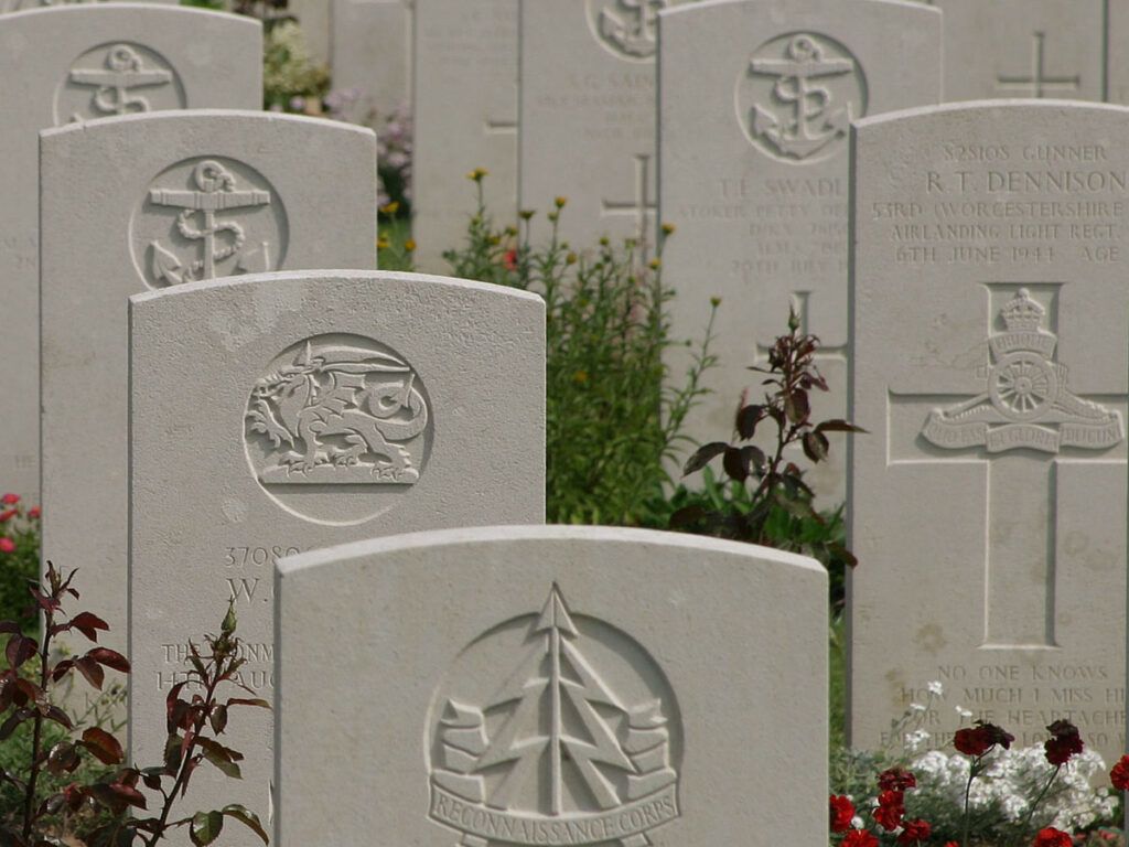 Headstones At The Bayeux War Cemetery