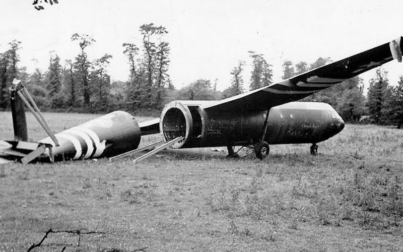 Horsa Glider With The Tail Section Disconnected