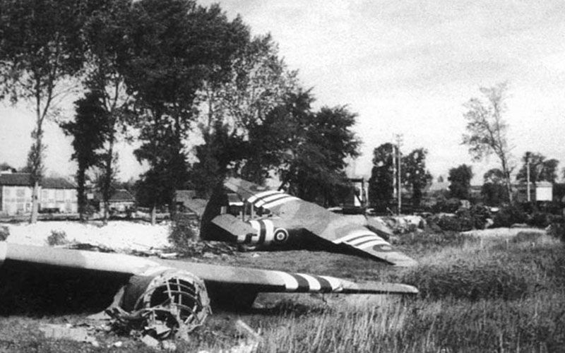 Horsa gliders that landed the Ox & Bucks at Pegasus Bridge