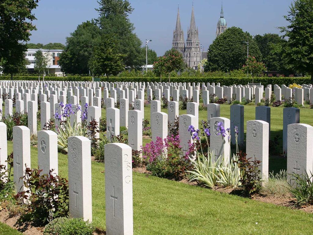 Rows Of Headstones At Bayeux War Cemetery