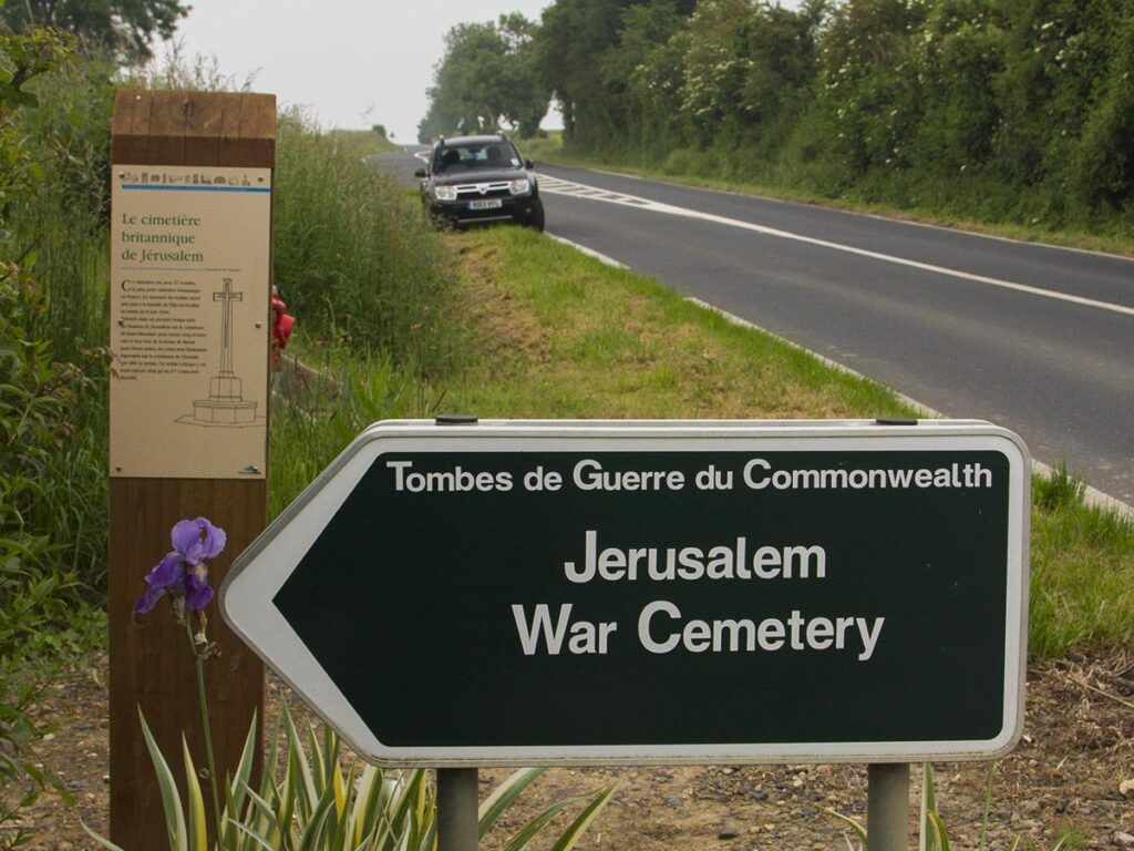 Sign To Jerusalem War Cemetery