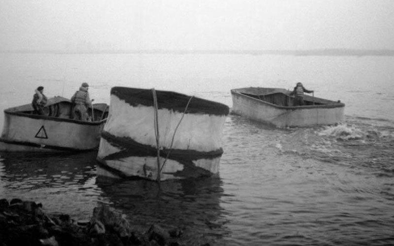 Three Swimming Tanks Beneath Their Flotation Screens