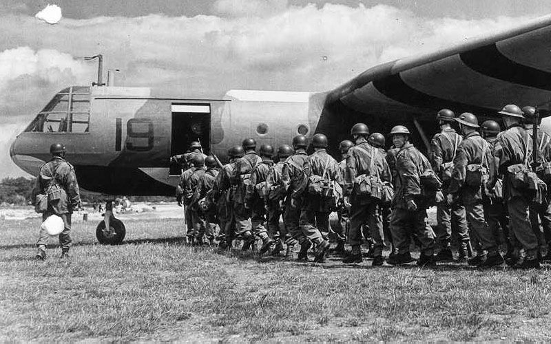 Troops Embarking A Horsa Glider