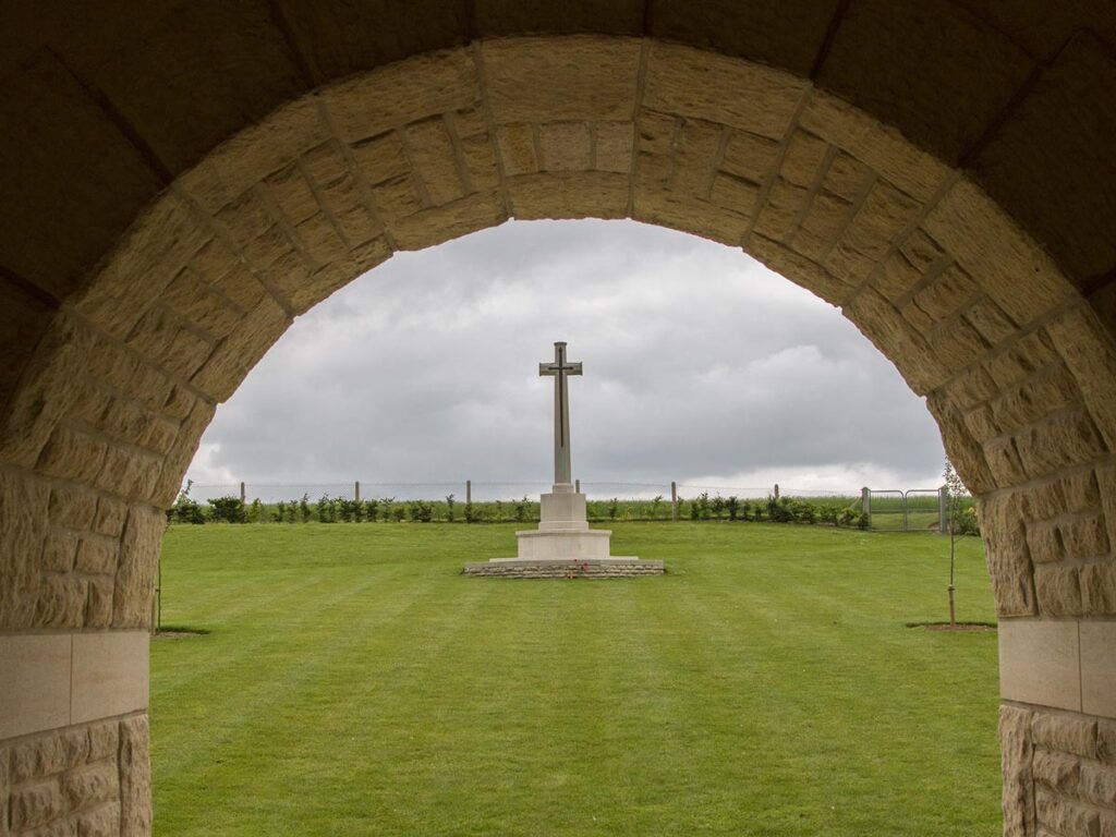 View From Arch At Brouay War Cemetery